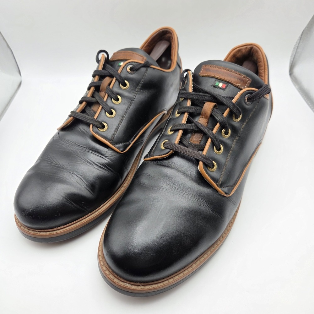 Duca Del Cosma Black Golf Shoes Men's EU 44 US 11 Comfort Non Slip Waterproof - Picture 2 of 14